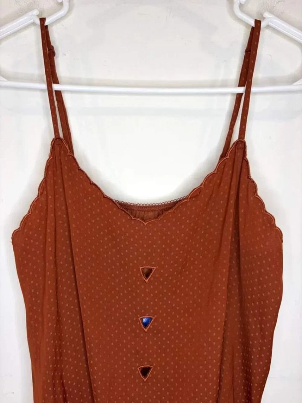 NWT Intimately Free People Place For You Bodysuit Sz XS Rust Cut Out Silky Thong